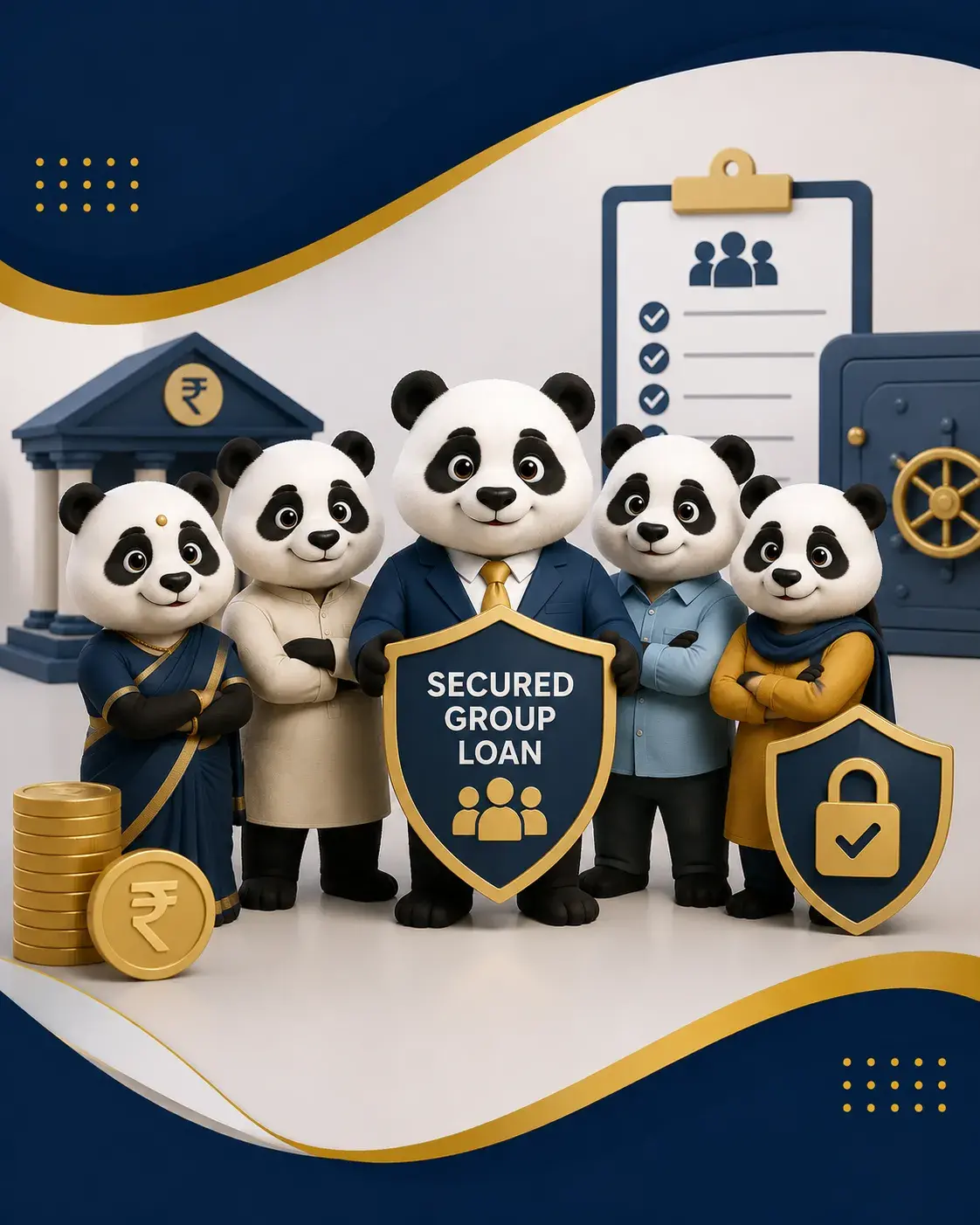 Secured group loan — visual