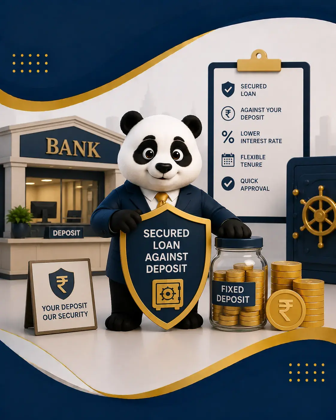 Secured loan against deposit — visual